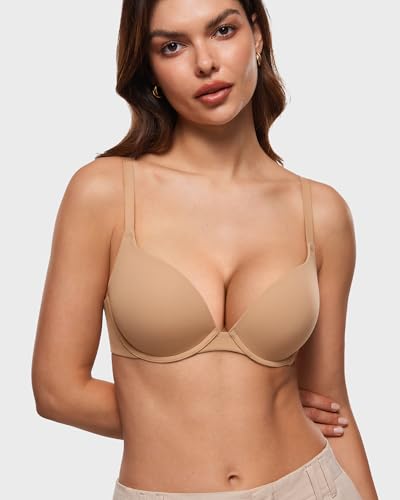 Image of INLYRIC Women's Push Up Bra Tshirt Demi Supportive Bras Underwire Plunge Padded Comfortable Inbarely Plus Collection