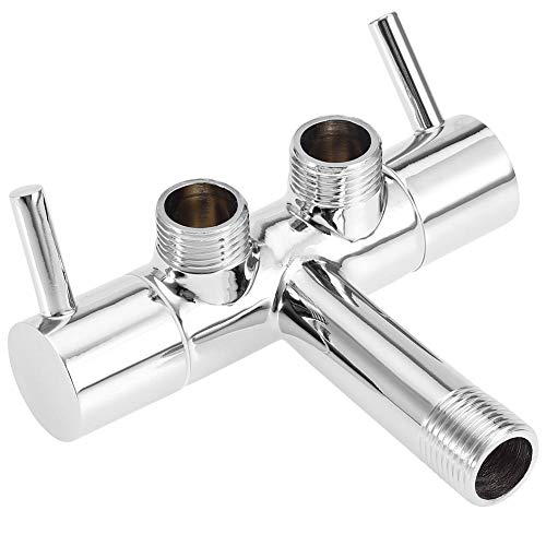 Válvula De Control Interruptor Doble Control Válvula En t Divisor De Corriente Revestimiento De Cromo Válvula De Control Bidé Ángulo De Inodoro Válvula G1 / 2