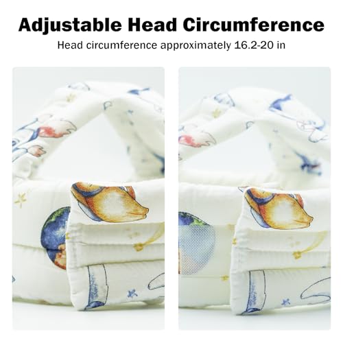Image of Baby Head Protector Baby Helmet for Crawling Walking, No Bumps Safety Head Adjustable Protective Cap for Walking, Playing (Style 5)