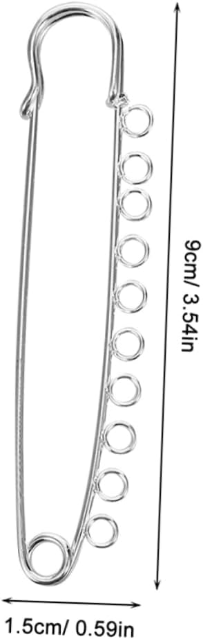 5pcs Large Silver Pins Fashion Safety Pins Clips for Clothing Sewing Safety Women Jewelry Accessories