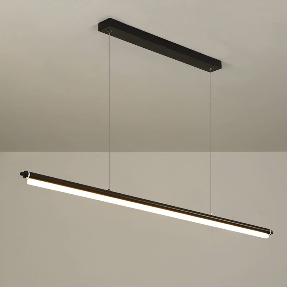 Lámpara colgante de flauta de metal con pantalla acrílica y diseño LED