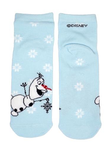 Yellow Bee Disney Frozen Elsa, Anna & Olaf Design Cotton Socks -for Girls,Multi-pack of-3 - Image 6 thumbnail