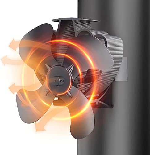 Stove Fan, Log Burner Fan, Magnetic Chimney Fan Silent, 4 Blade Heat Powered Wood Burner Fans for Wood, Fireplace, Log Burners, Eco-Friendly, Efficient Heat Distribution
