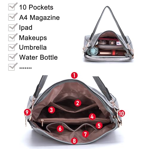 Set 4 piezas bolso mujer PU 13" multiusos miniatura 4