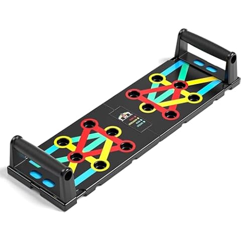 NAYSAYE Push-Up Board, Multi Functional Pilates Board with 4 Color Zones, Push-Up Board Portable with Handle for Muscle Building, Home Fitness Cover