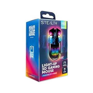 STEALTH Gaming Wired Light-Up Gaming Mouse – Compatible with Console and PC, perfect for gaming or everyday use.