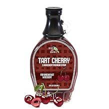 Green Jay Gourmet Tart Cherry Syrup - Premium Breakfast Syrup with Sweet Cherries, Cane Sugar & Lemon Juice - All-Natural, Non-GMO Pancake Syrup, Waffle Syrup & Dessert Syrup - 8 Ounces