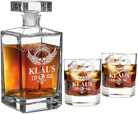 Juego de Decantador de Whisky Personalizado con 2 Copas de Whisky...