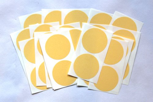 SteveStickers Klebeetiketten, rund, selbstklebend, farbig, 50 Stück beige