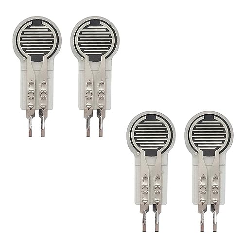 Ezweiji Sensor de Pressão 4Pcs, Resistor Sensível À Força, Sensor de Pressão de Película Fina