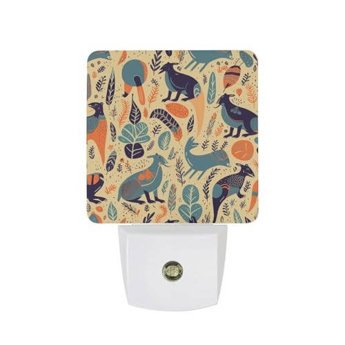 GFLFMXZW Night Lights Plug Into Wall Australian Animals LED Nightlight