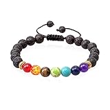 VLAWISE Essential Oil Diffuser Bracelets with Lava Stone Jewelry (Colourful)
