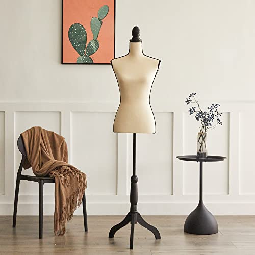 image for HAORUI Female Mannequin Torso Dress Form Height Adjustable Pinnable Ma