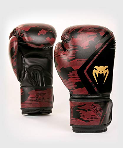 Venum Defender Contender 2.0 Boxing Gloves - Black/Red, 16-Ounce