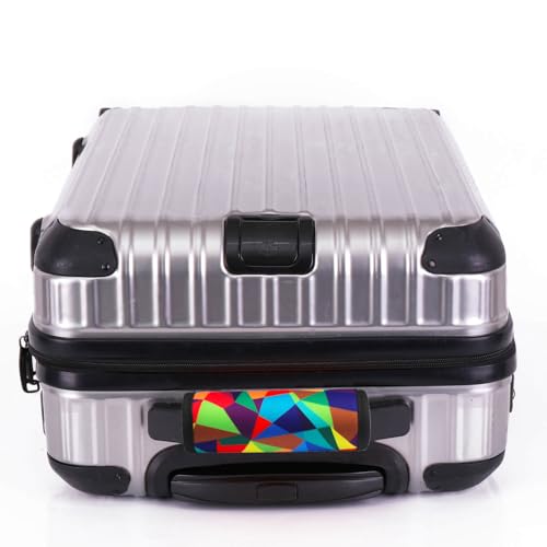 Luggage Handle Wrap 2 Pack Luggage Handle Wraps for Suitcase Bright Neoprene Luggage Handle Covers/Extender/Identifiers-Travel Accessories Must Haves (Geometry-2 Pack)4