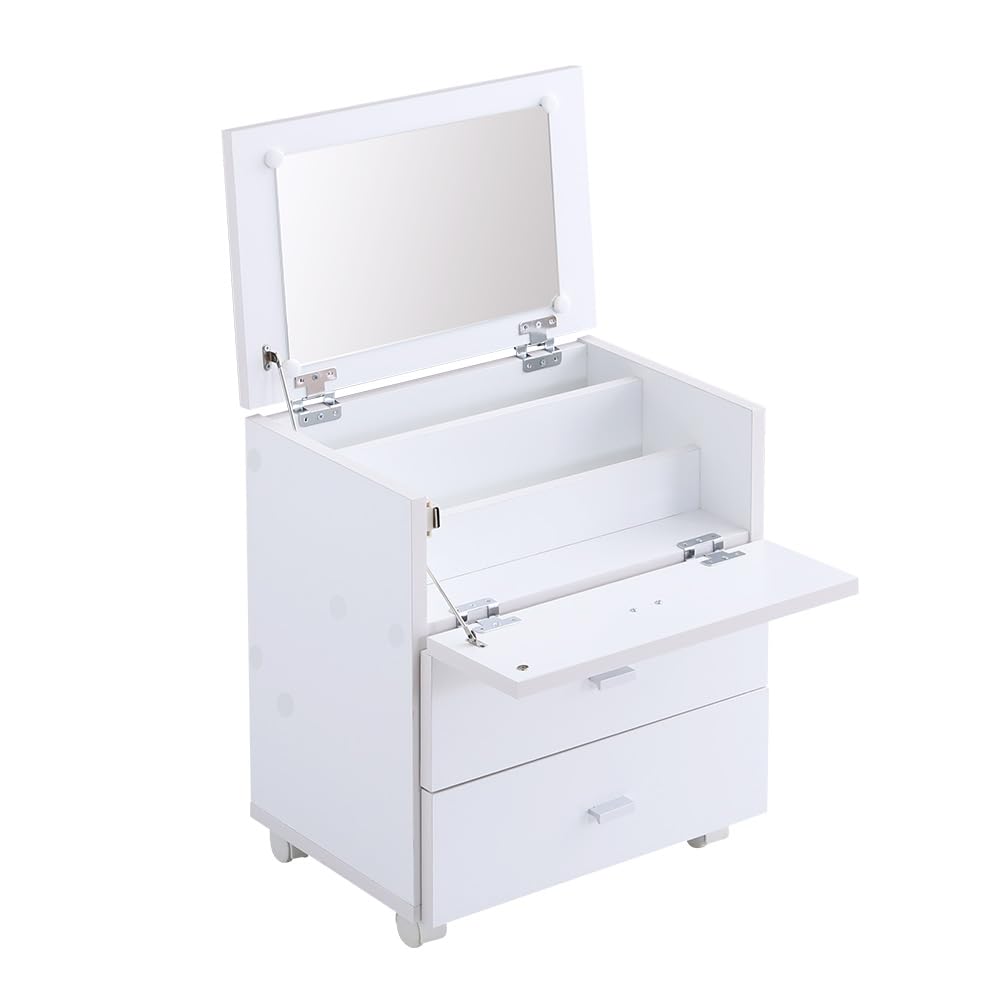 Amazon｜ホームテイスト 大容量コスメワゴン offucia オフーキア