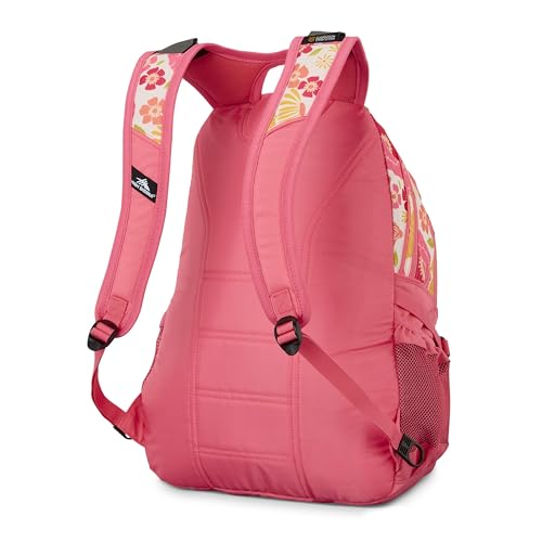 Image of High Sierra Loop Backpack, Travel, or Work Bookbag with tablet sleeve, One Size, SURF FLORAL /PINK