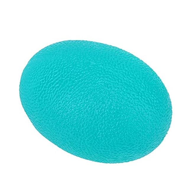 Egg Shaped Grip Ball, Silicone Massage Therapy Grip Ball for Wrist Finger Strength Exercise Stress Relief(Green)