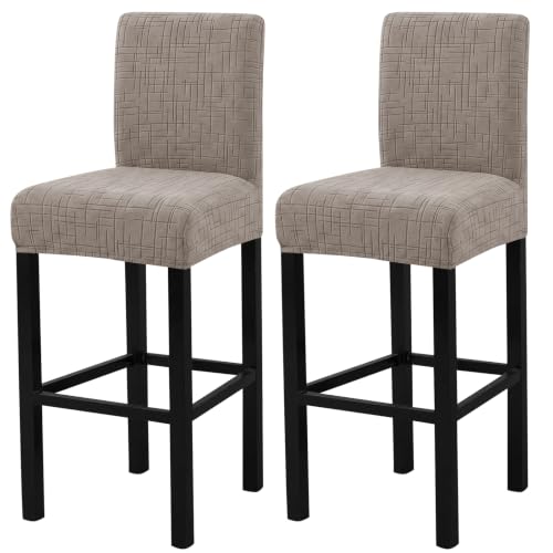Image of FUANGUI Bar Stool Covers Set of 2, Stretch Bar Stool Seat Covers