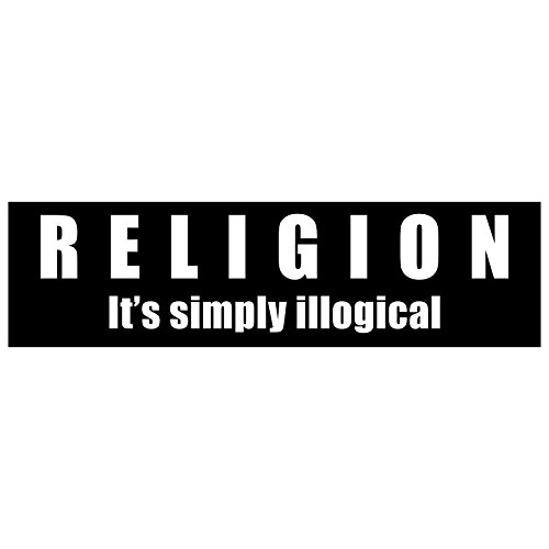 Adhesivo para parachoques Religion It's Simply de EvolveFISH vinilo rectangular de 27x7 cm 2
