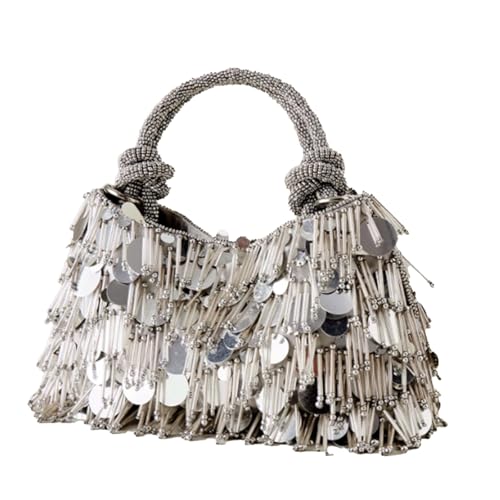 Sequin Purse Sparkly Tassel Sequin Purse Y2K Underarm Shoulder Bag Zipper Trendy Ideal Gifts for Women Girls