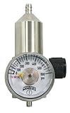 GASCO 71-0.5 Brass/Nickel Plated 0.5 LPM High Pressure Regulator for 17L and 34L Cylinders, 2