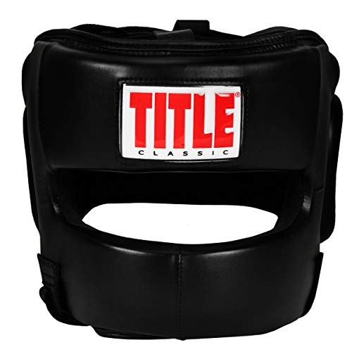 Title Classic Face Protector Headgear, Black, Youth #TOP1