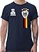 Produktbild T-Shirt Herren - 2026 Fussball Fanartikel - Germany WM Fan Deutschland - L - Navy Blau - Deutschland-Trikot em Tshirt 2024 fußball Europa Shirts deutschlandtrikot fußball-Fanartikel fußball.