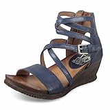 Miz Mooz Women's SHAY Sandal, Navy, 41 M EU/10 US
