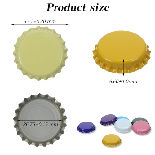 image for Oruola 15pcs Beer Bottle Caps, Assorted Bottle Caps for Crafts, Ideal 