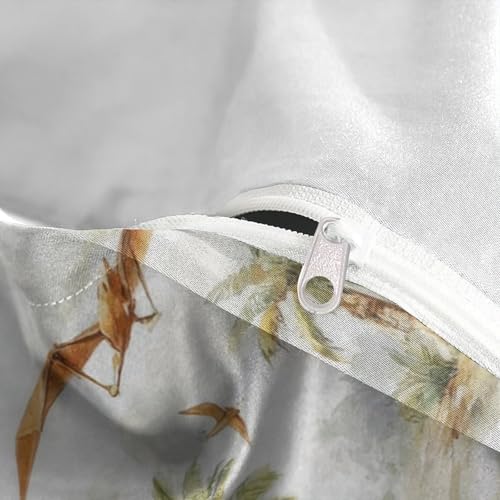 Housse de couette dinosaure lit simple parure microfibre douce pour chambre ado - 8