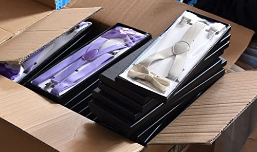Image of Boys' Men's Suspenders and Bow Tie Set Elastic Adjustable