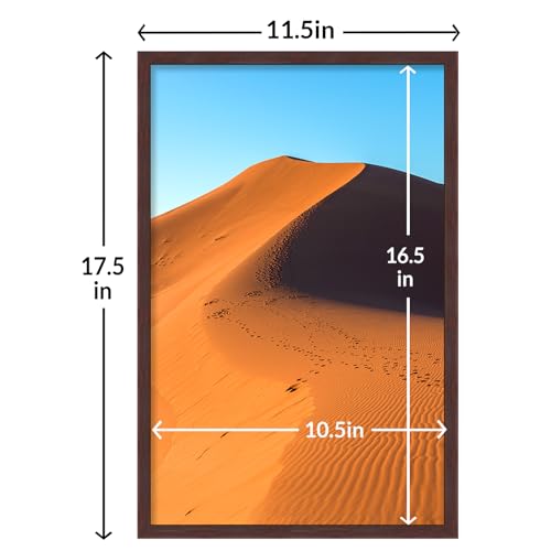Image of LaVie Home 11x17 Picture Frame for Wall Display, 11x17 Brown Picture Frame with HD Plexiglas, 11 x 17 Poster Frame 1 Pack, Display Frame for Vertical or Horizontal, Classic Collection