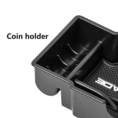 Edbetos Center Console Organizer Tray Compatible With Renegade Accessories 2015-2019 2020 2021 2022 Armrest Glove Box Secondary Storage (White Trim) #TOP5