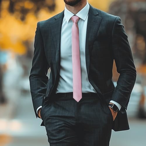 Image of Skinny Tie Men Women 2 inch (5CM) Slim Necktie Solid Thin Ties Formal
