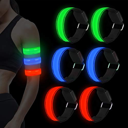2 Brassards LED Lumineux Rechargeables - Bande Réfléchissante Pour Course, Vélo, Jogging - Sécurité Nuit