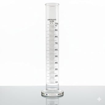 SCIENCENT Glass Laboratory Cylinders 1000ml White