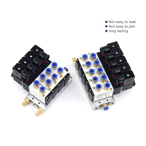 Colector de electroválvulas neumáticas 4V210-08 bloque de 5 vías AC220V de 8mm 3
