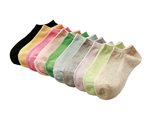 Soft Cotton Women's Ankle Socks 9 Pairs