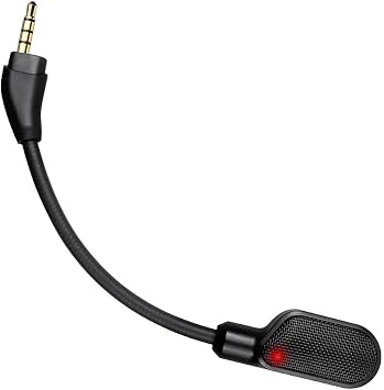 Cloud Alpha 2 Wireless Mic Boom, Replacement Microphone 3.5mm Detachable Noise Cancelling with Mute LED Indicator Repair Parts for HyperX Cloud Alpha 2 Wireless Gaming Headset Headphones