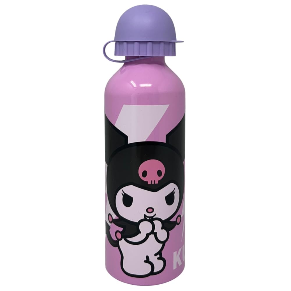 Cartoon Kuromi, Lilac Kids Aluminium Water Bottle 500Ml With Spout (Kuromi, Lilac)