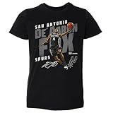 500 LEVEL De'Aaron Fox San Antonio Spurs Toddler Shirt - De'Aaron Fox San Antonio Spurs Slant WHT (Black, 4T)