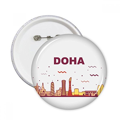 Badge Doha city building haut-lieu touristique pour personnaliser un sac