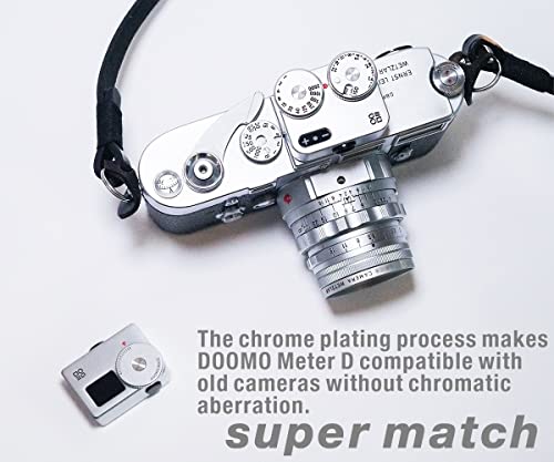 DOOMO MADE Light Meter, Meter D,Shoe Mounted Meter for Vintage Cameras(Chrome), Black-paint, Chrome