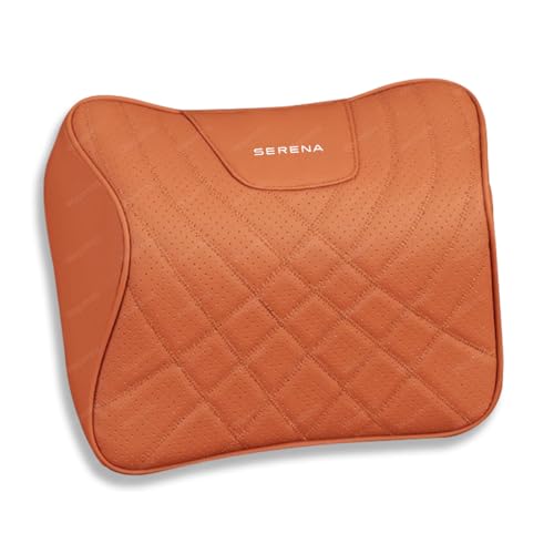 ニッサン 新型 セレナ C28 車用ネックピロー腰クッション 新型 セレナ C28 serenaに適合 C28 6代目 2022年12月-現行 車用ネックピロー&腰クッションセット レザー×低反発メモリーフォーム 通気性 人間工学デザイン 頚椎・腰椎サポー