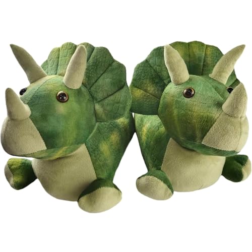 Image of Fluffy Hippo & Elephant Slippers - Oversized Warm House Slippers for Adults | Non-Slip Soft-Sole Indoor Slippers