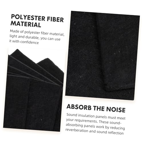 Kisangel 6PCS Paneles acústicos absorbentes de sonido para estudios de grabación de fibra de poliéster para reducción de ruido en paredes para KTV, gimnasios y aulas miniatura 5