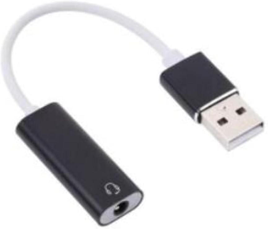 Headphone Converter with Microphone from Coverzone USB (USB To 3.5 mm Jack) Playstation Compatible Computer Sound Card Cable 3.5 mm Jack (Female) Input Audio Adapter 7.1 Converter PS3 PS4 PS5 Compatible (White)