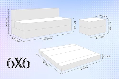 Image of Rosebell Foldable Sofa-Cum-Bed with Ottoman | 3-in-One Foldable Sofa, Lounger & Bed-6x6 Feet Four Seater- Perfect for Home & Office -Grey-Color