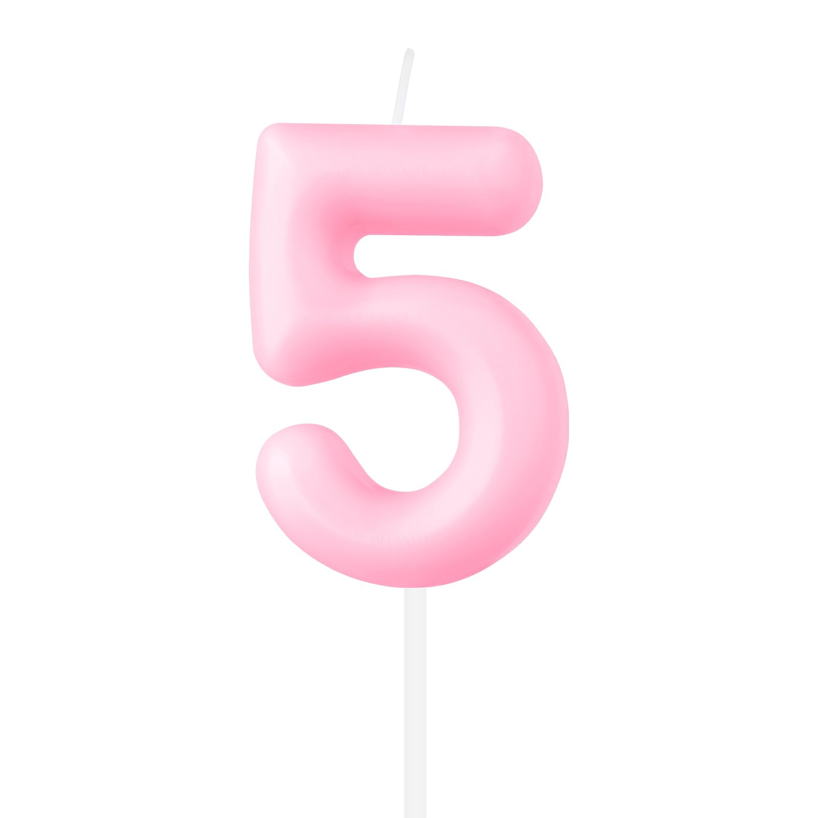 Bougies En Forme De Chiffre 5 Rose Macaron, Bougie D'anniversaire Pour 5e Anniversaire, Décoration De Gâteau Sucré, Décoration De Gâteau Rose Macaron Pour Filles Et Garçons, Décorations De Fête